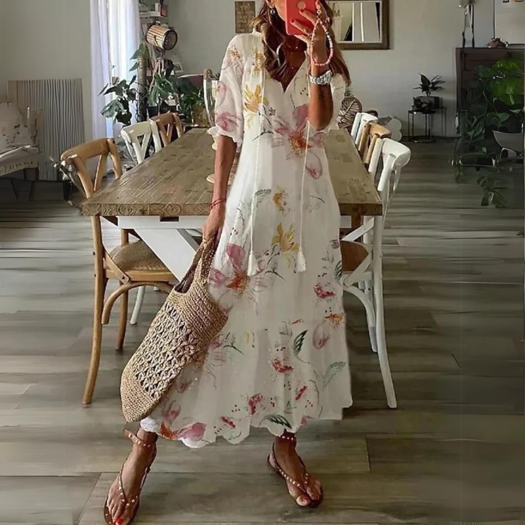 Lotte - Maxi Jurk met Bloemenprint
