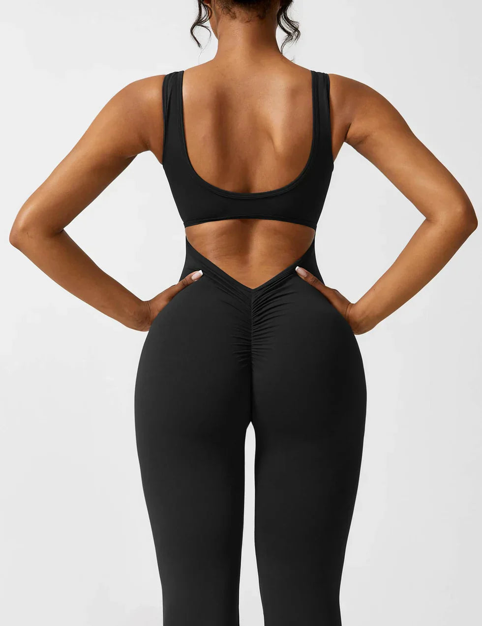 Elena - Flared V-Back Jumpsuit