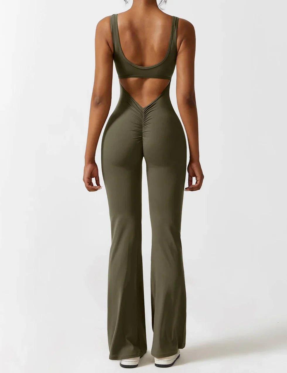 Elena - Flared V-Back Jumpsuit