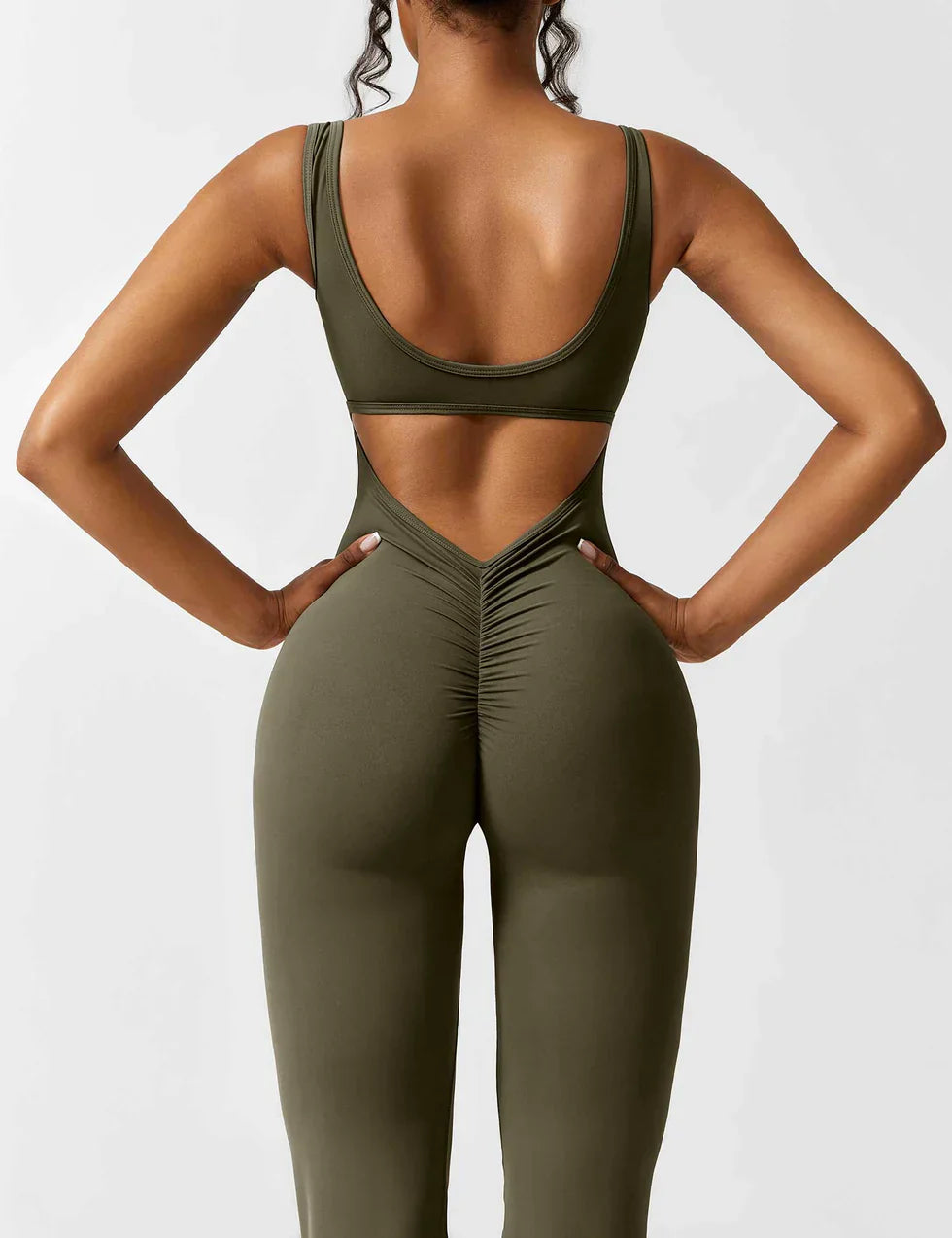 Elena - Flared V-Back Jumpsuit