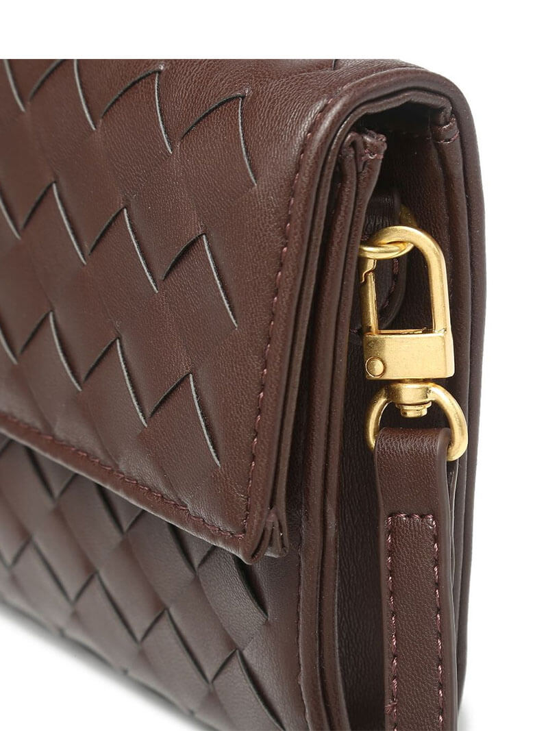 Luna - Luxe Geweven Handtas met Gouden Sluiting