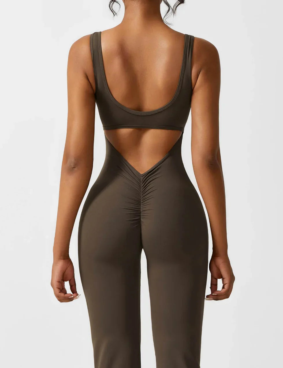 Elena - Flared V-Back Jumpsuit