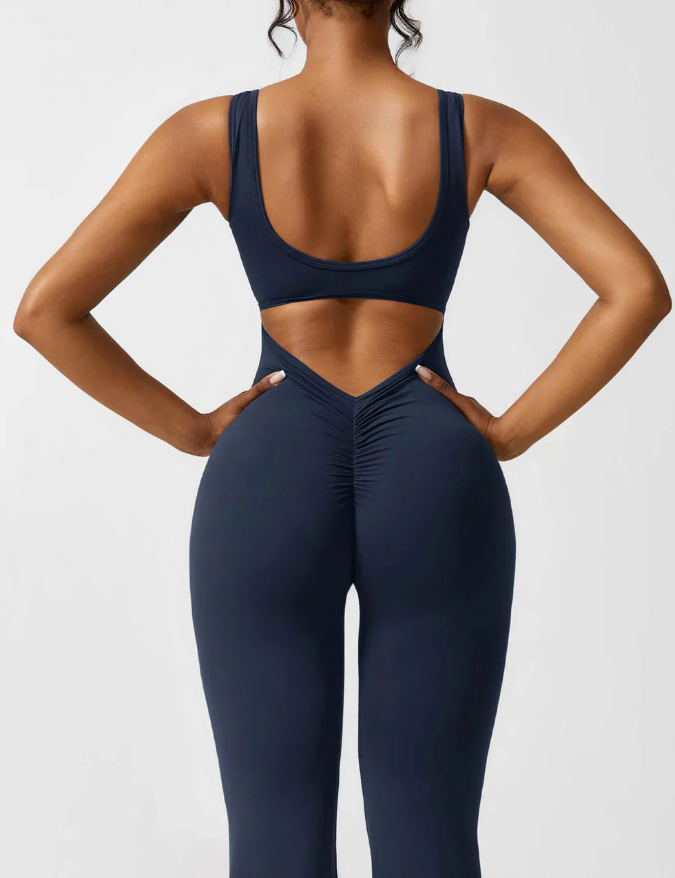 Elena - Flared V-Back Jumpsuit