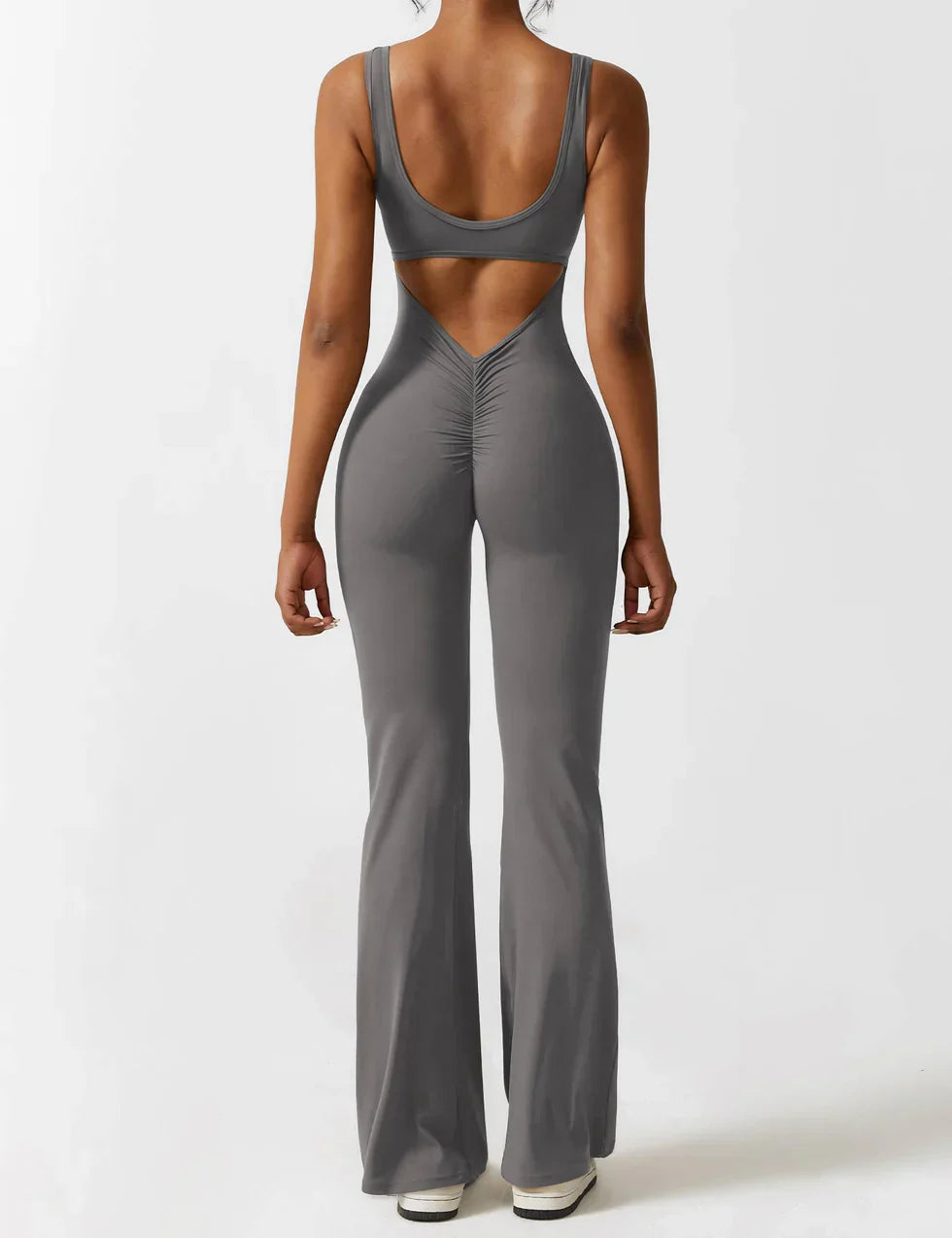 Elena - Flared V-Back Jumpsuit